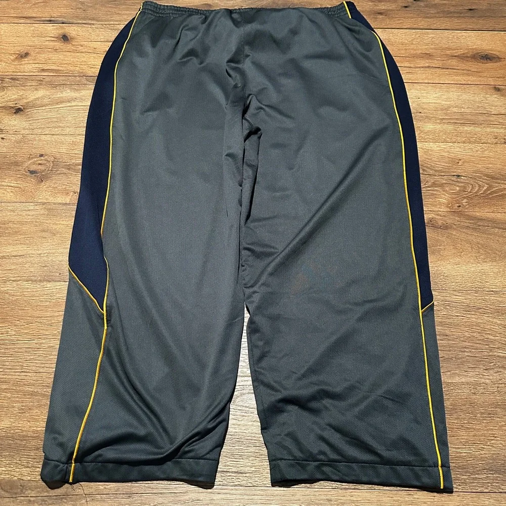 NCAA West Virginia Mountaineers Grey Navy Athletic Track Pants Mens 2XL